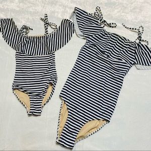Albion Fit Mommy & Me Matching Pana Stripe Suits